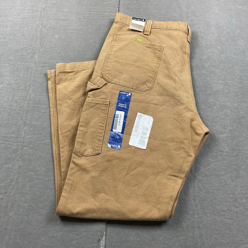 Carhartt Canvas Pants Mens 40x32 Brown Relaxed Carpenter Pants 100097 211 New